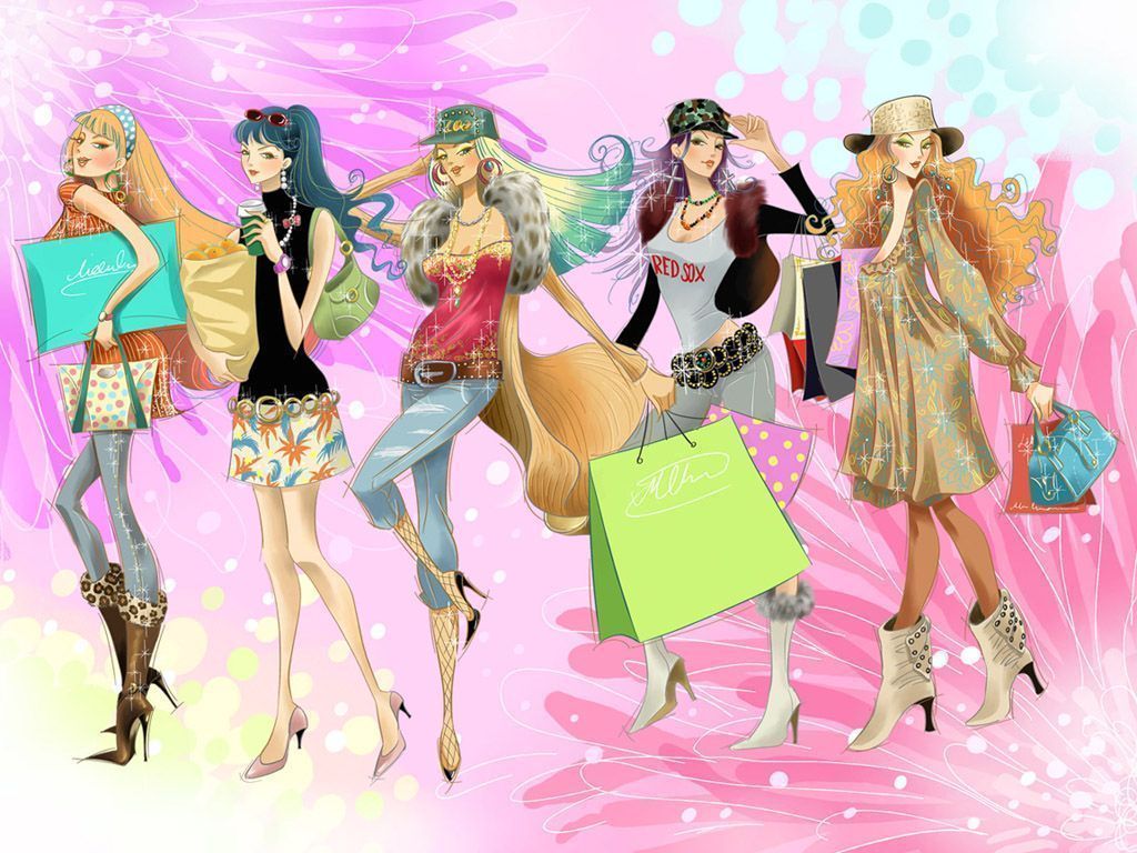 Girl Shopping Image Wallpapers