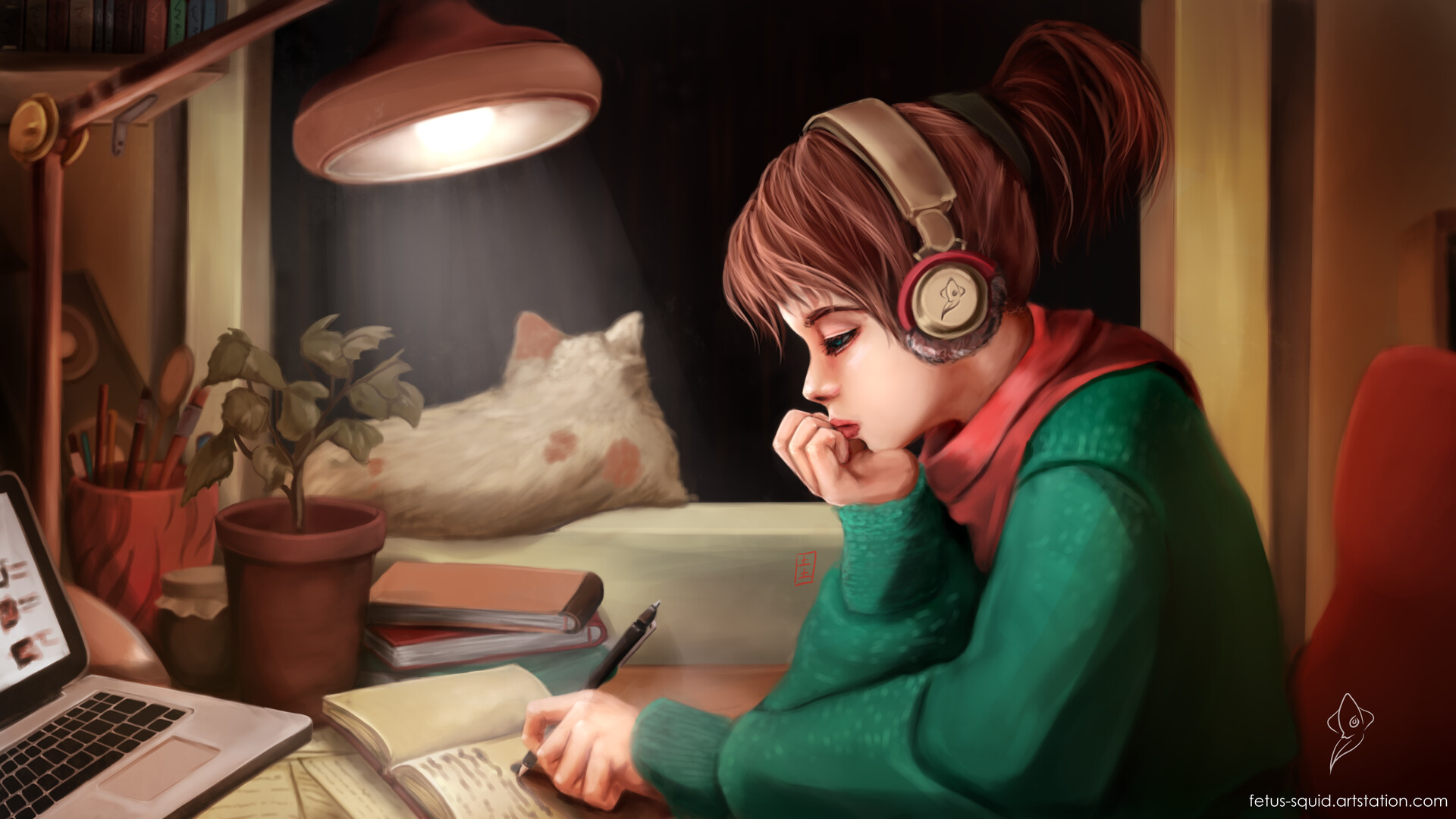 Girl Studying Pictures Wallpapers