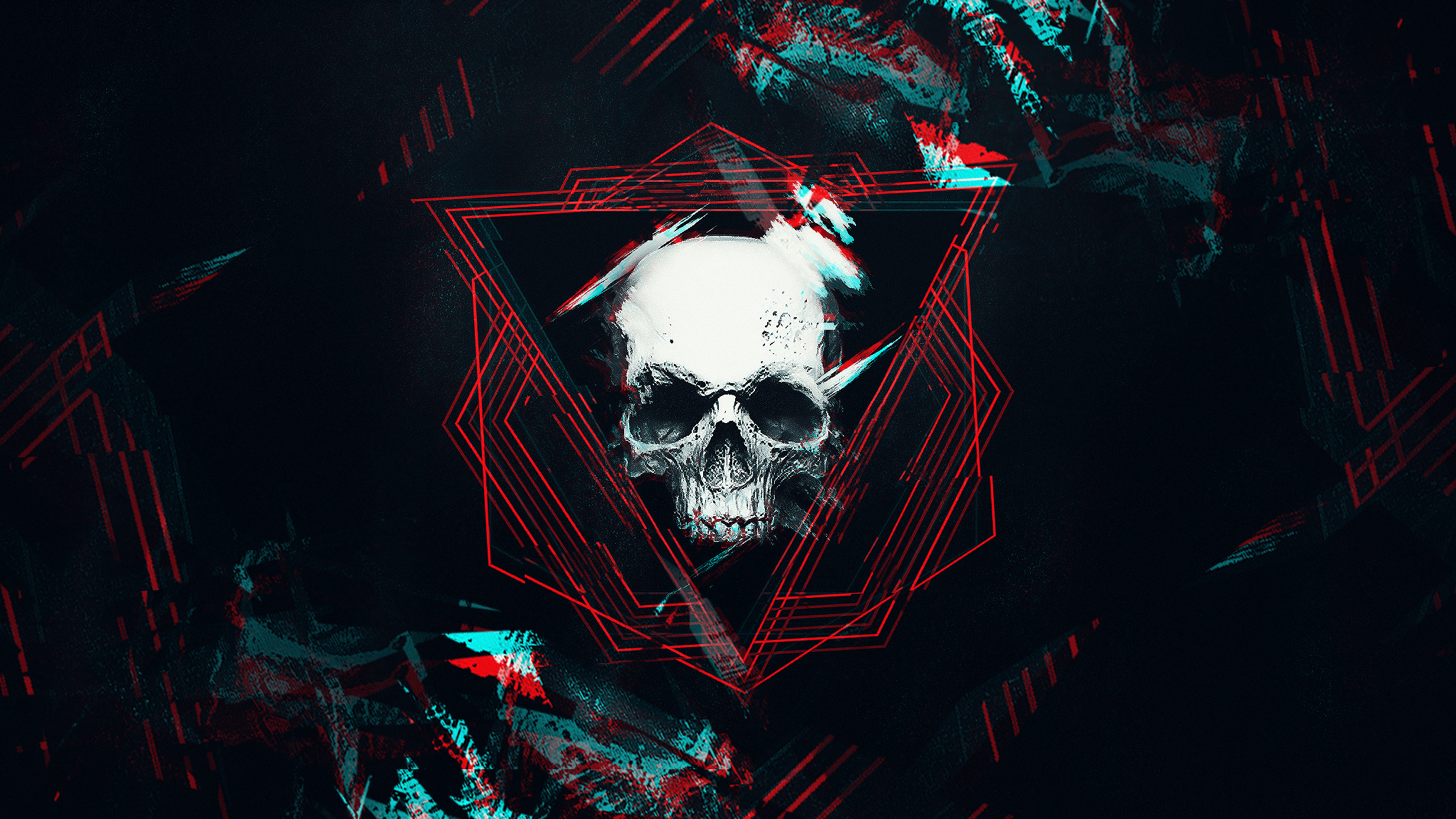 Glitch Skull Wallpapers