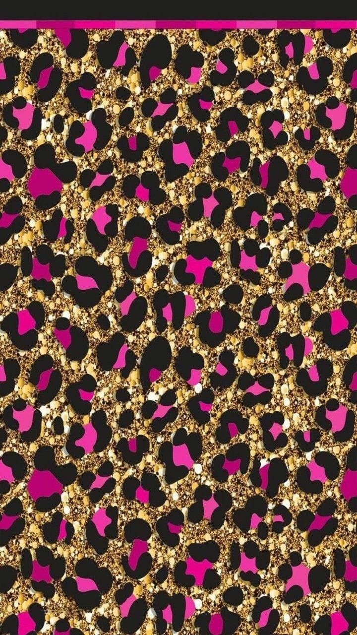 Glitter Leopard Print Wallpapers