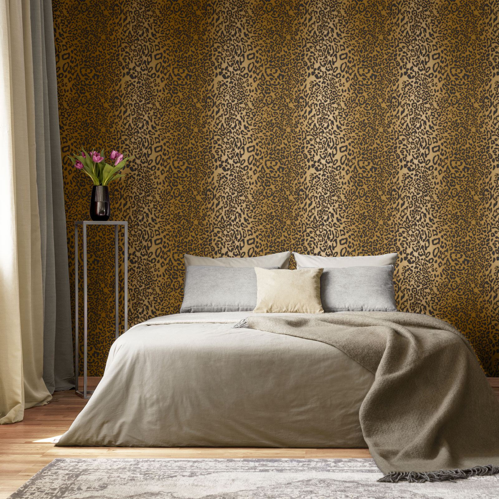 Glitter Leopard Print Wallpapers