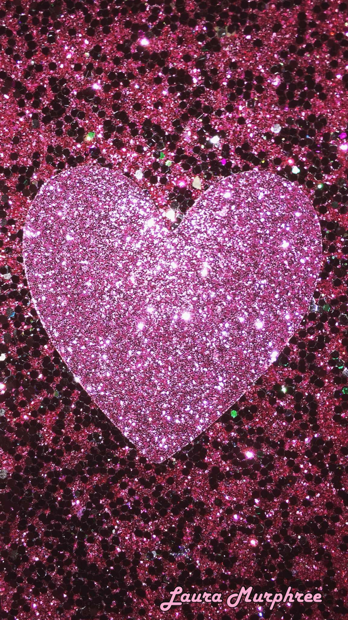 Glitter Pink Heart Wallpapers