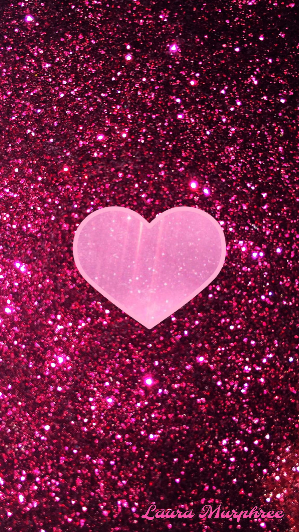 Glitter Pink Heart Wallpapers