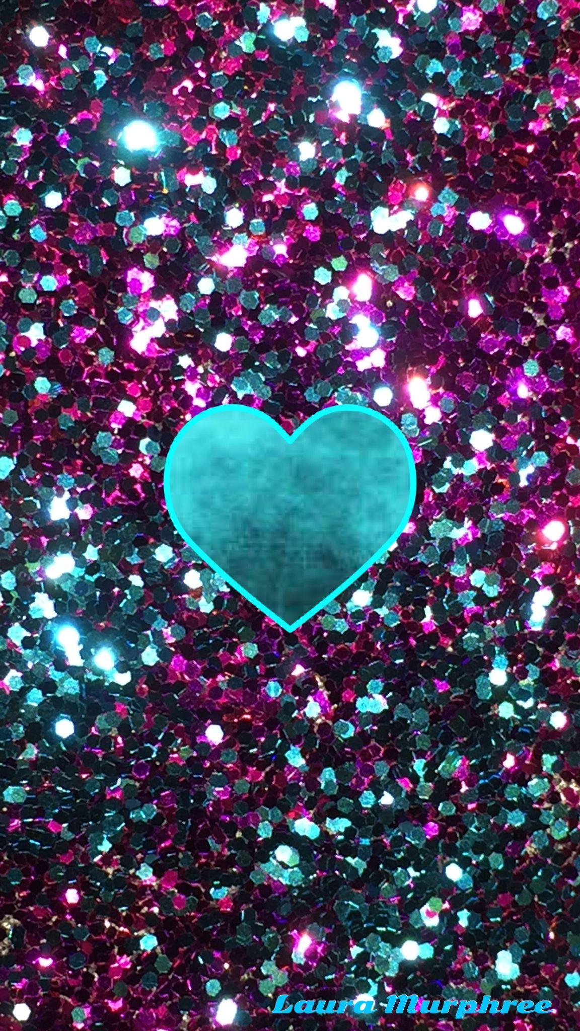 Glitter Pink Heart Wallpapers