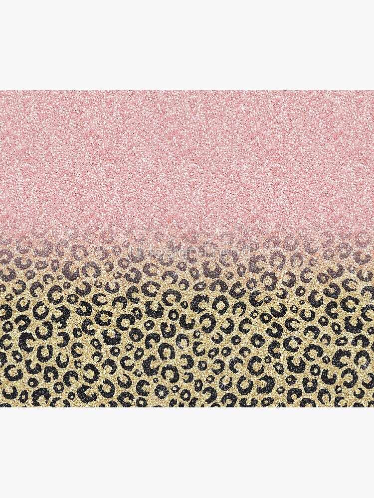 Glitter Rose Gold Glitter Leopard Print Wallpapers