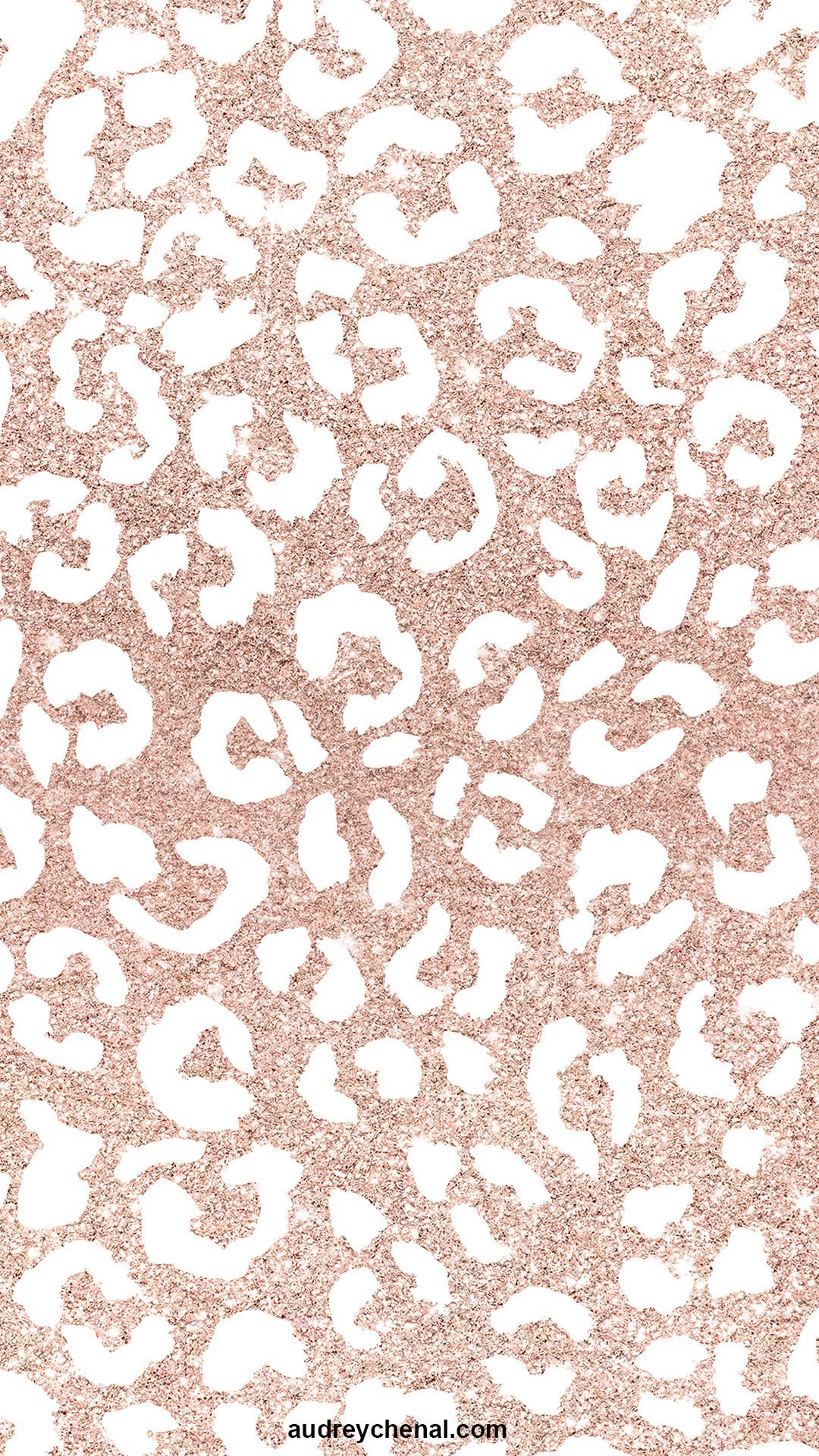 Glitter Rose Gold Glitter Leopard Print Wallpapers