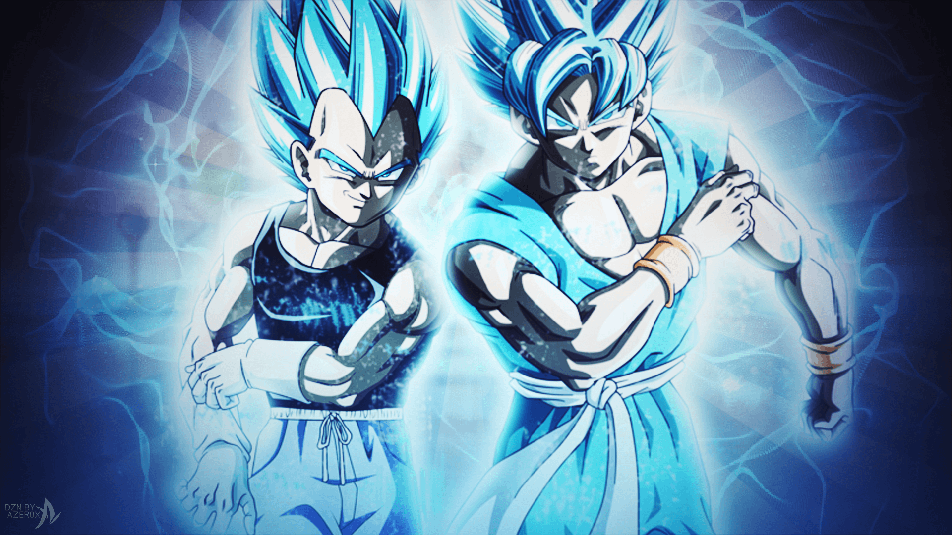 Goku And Vegeta Blue Wallpapers