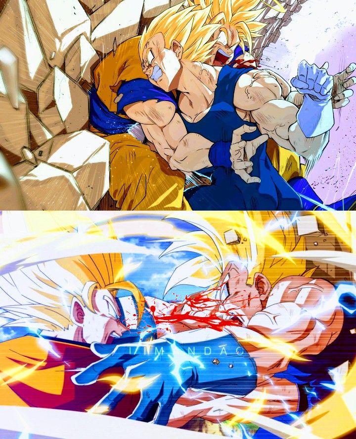 Goku Vs Majin Vegeta Wallpapers