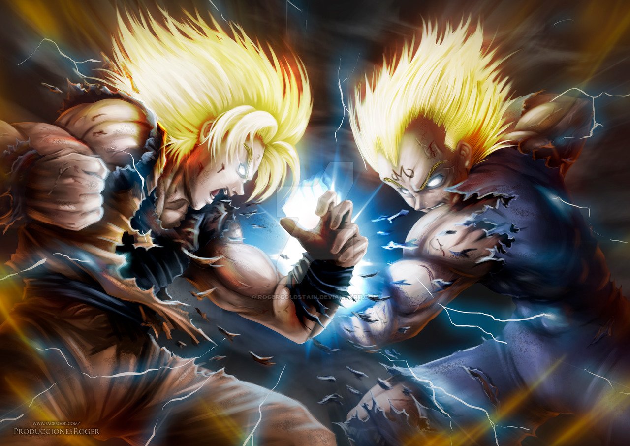 Goku Vs Majin Vegeta Wallpapers