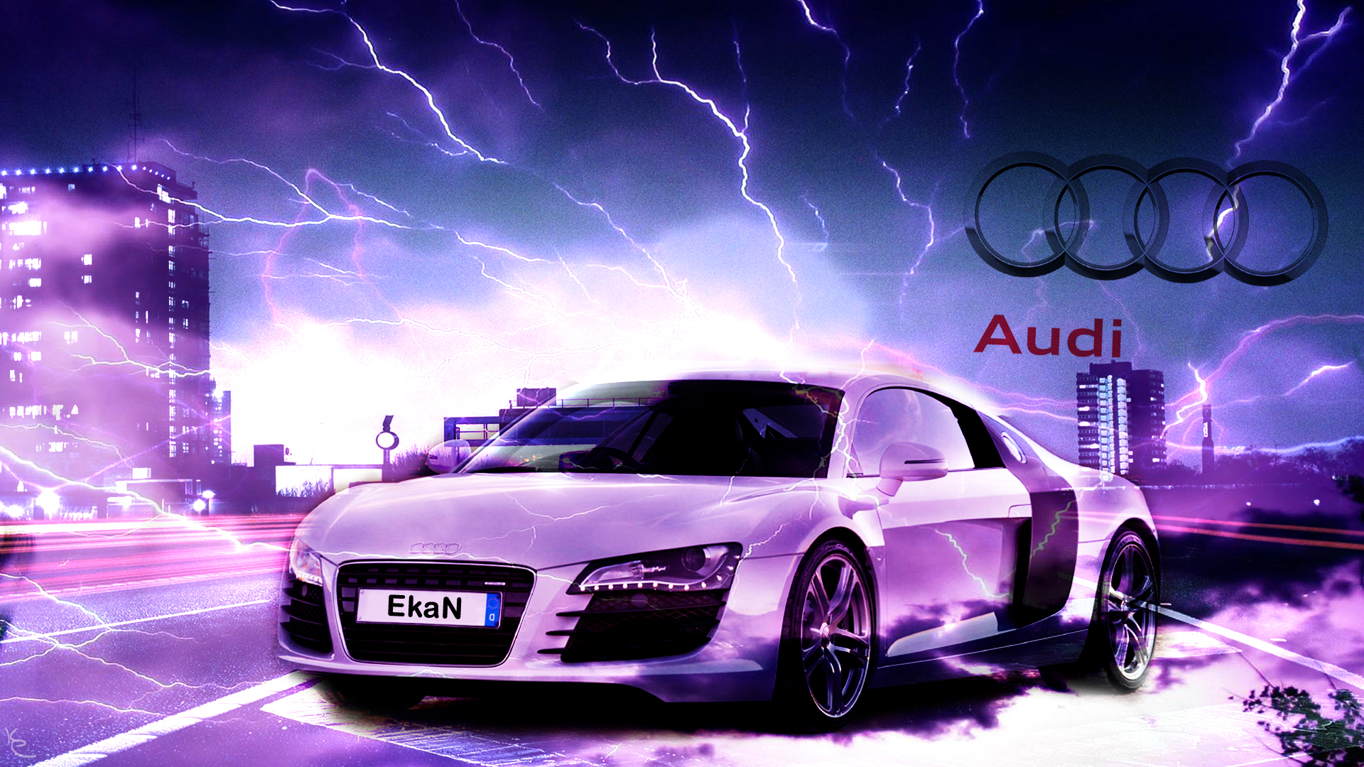 Gold Audi R8 Wallpapers