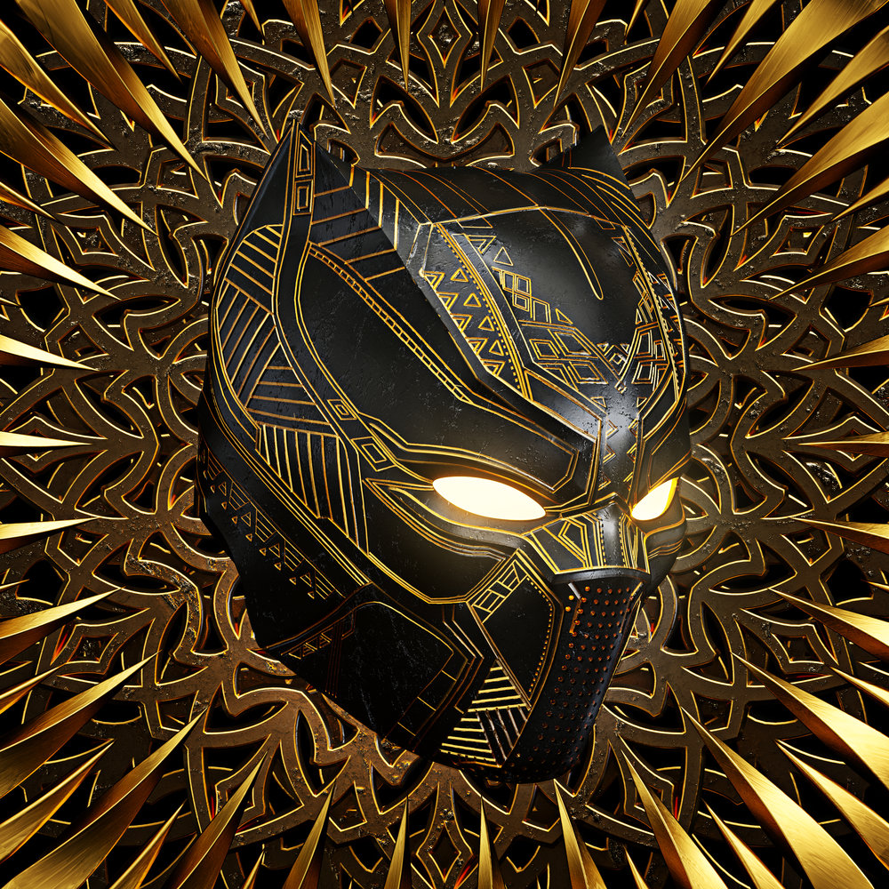 Gold Black Panther Logo Wallpapers