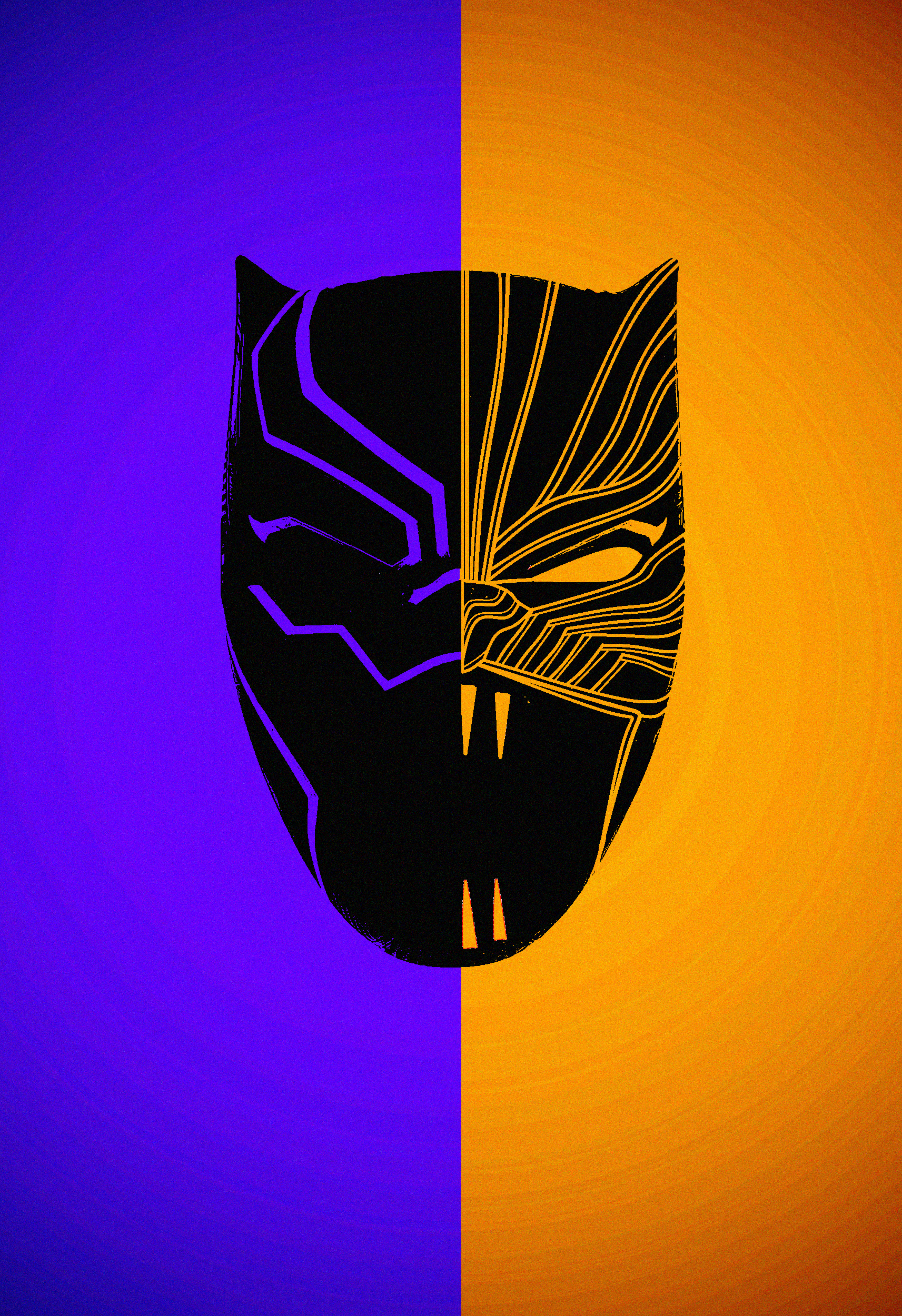 Gold Black Panther Logo Wallpapers