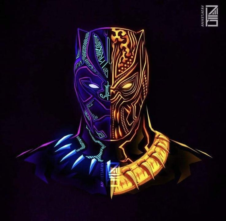 Gold Black Panther Logo Wallpapers