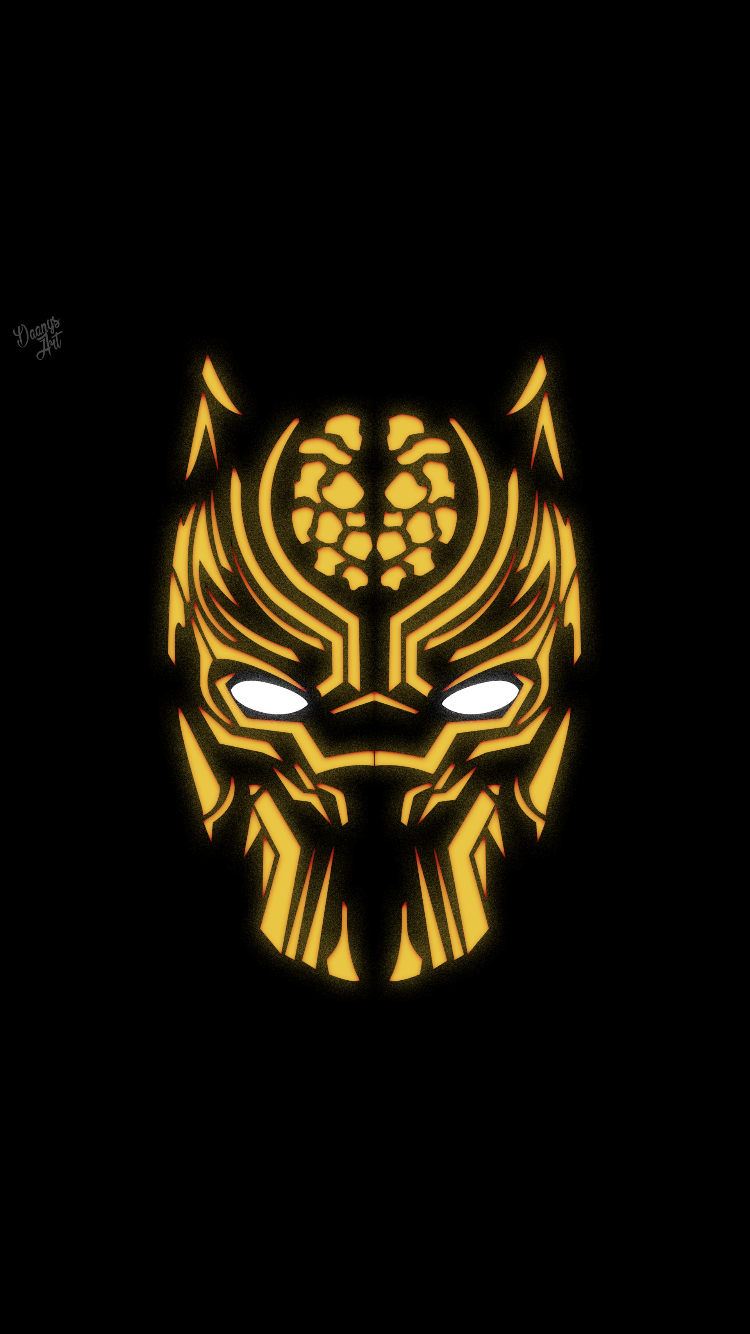 Gold Black Panther Logo Wallpapers