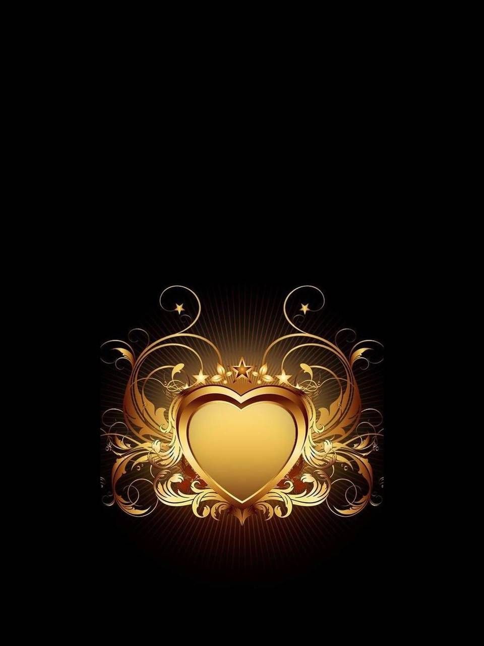 Gold Heart Wallpapers