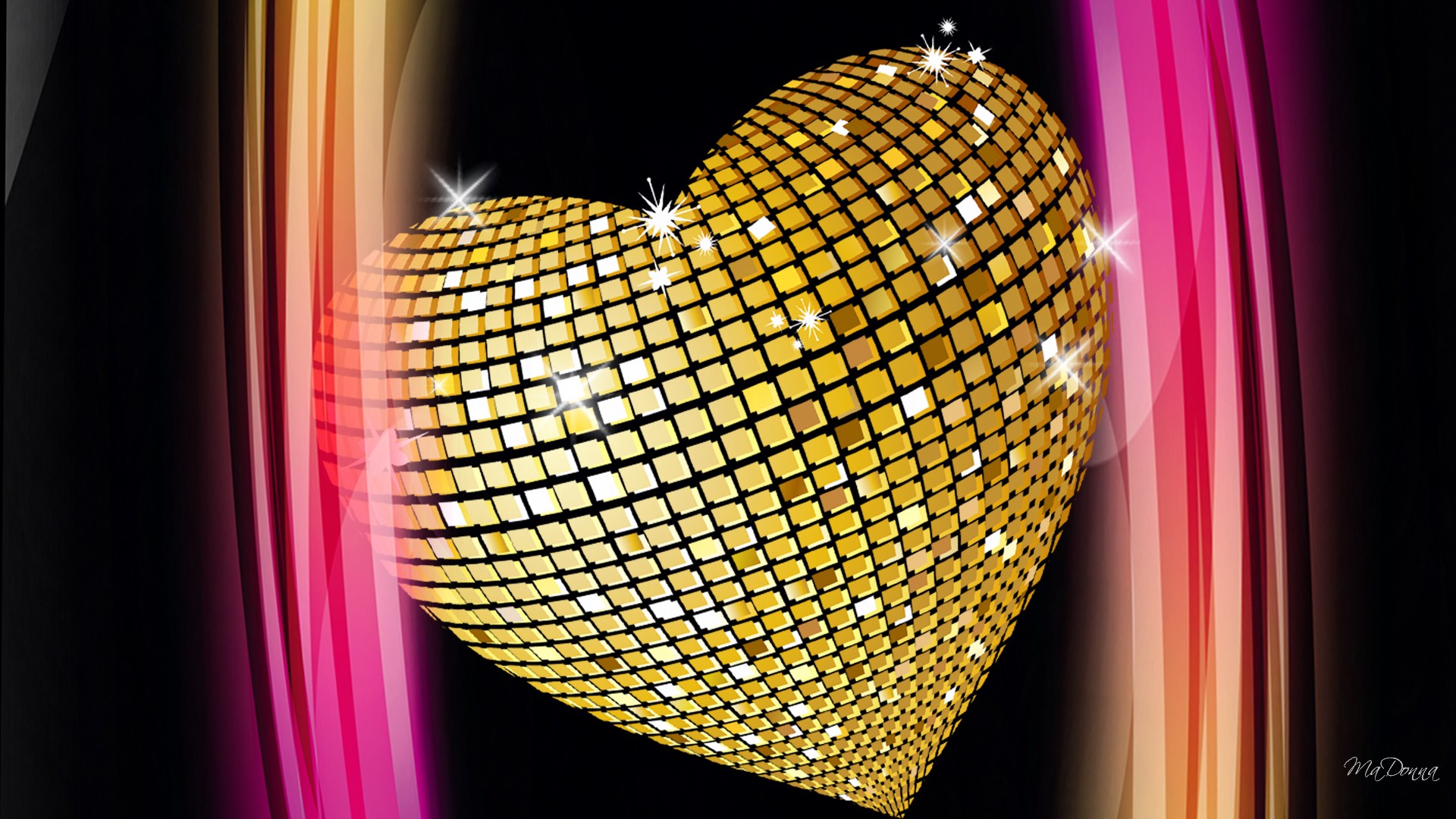 Gold Heart Wallpapers