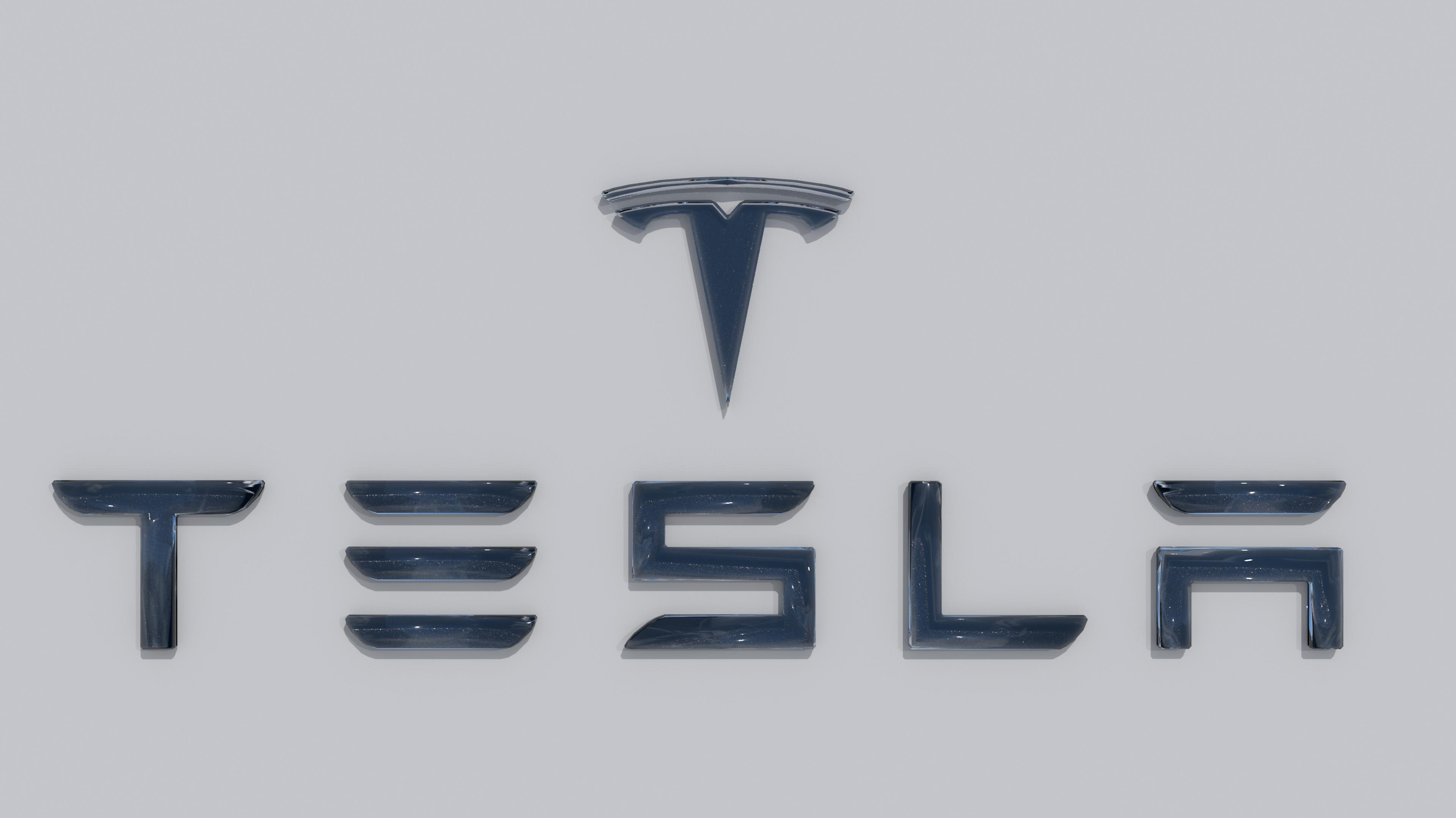 Gold Tesla Logo Wallpapers