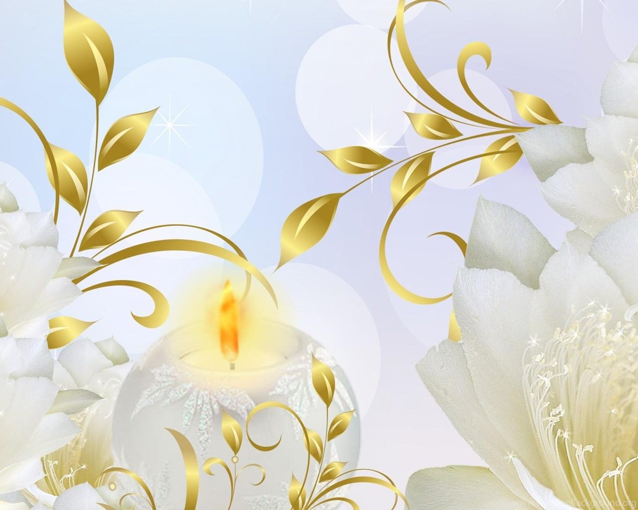 Golden Flowers Wallpapers