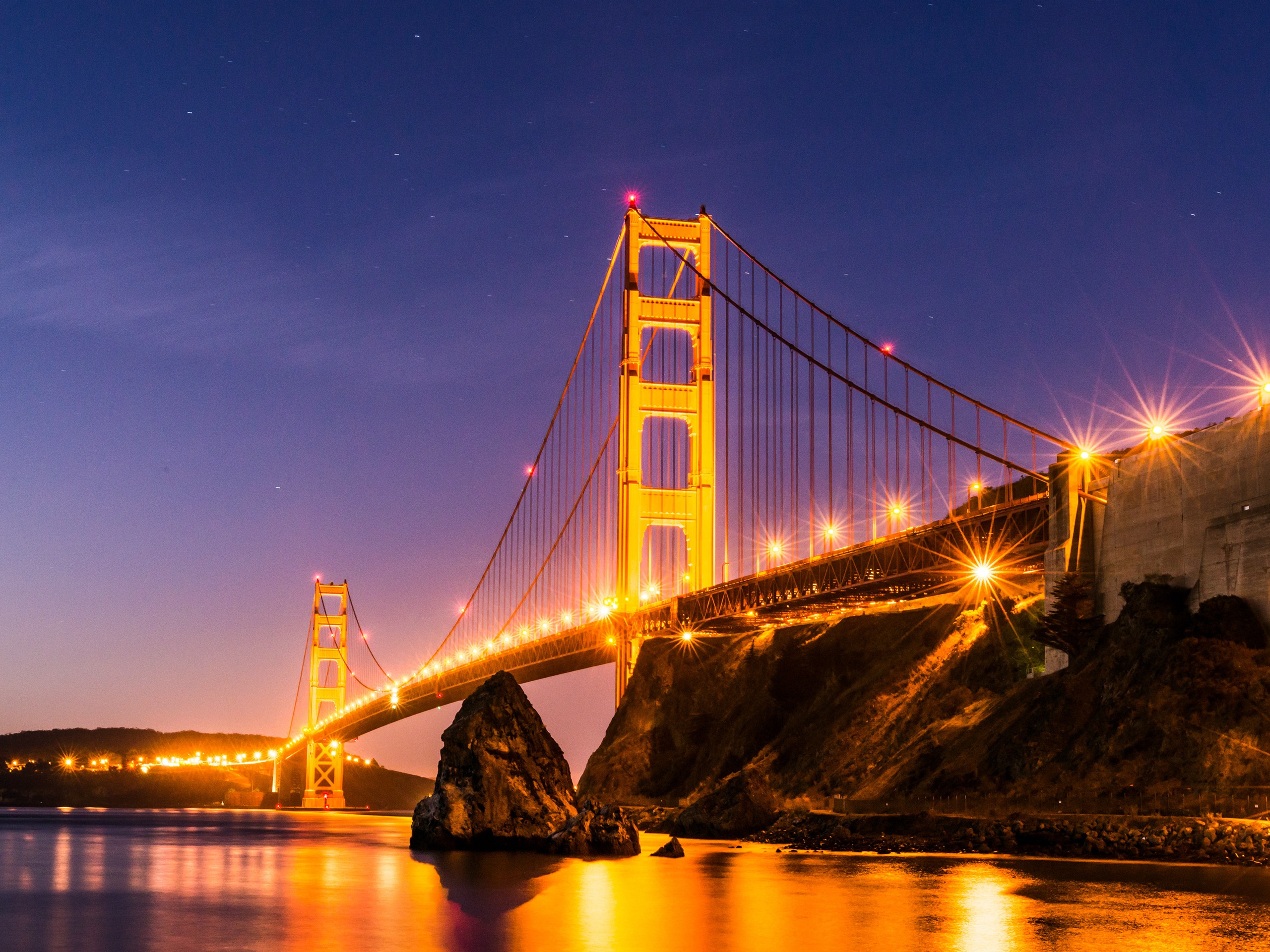 Golden Gate Bridge At Night Wallpapers