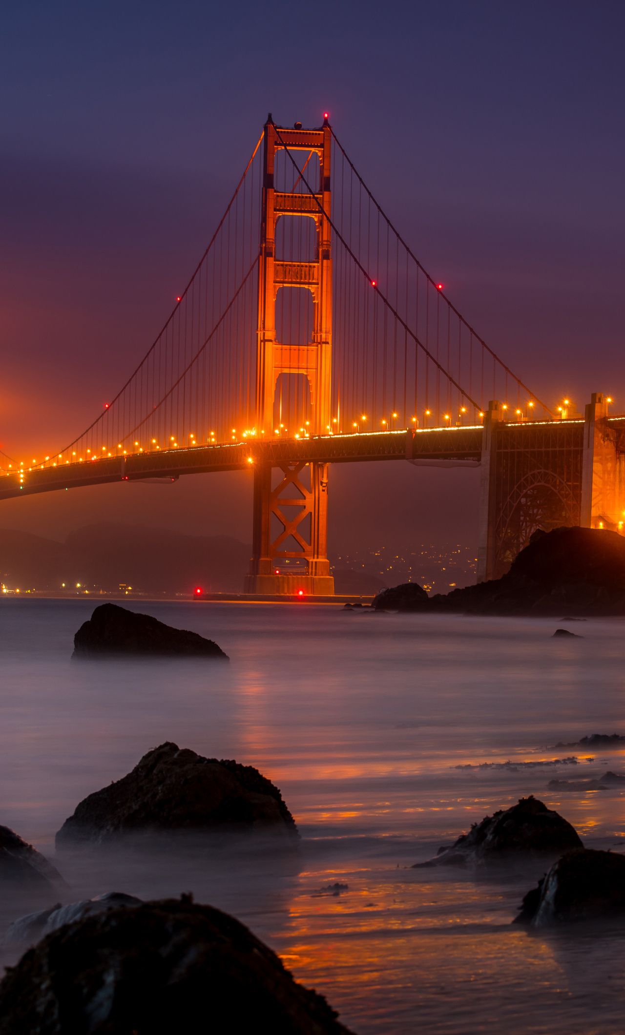 Golden Gate Bridge At Night Wallpapers