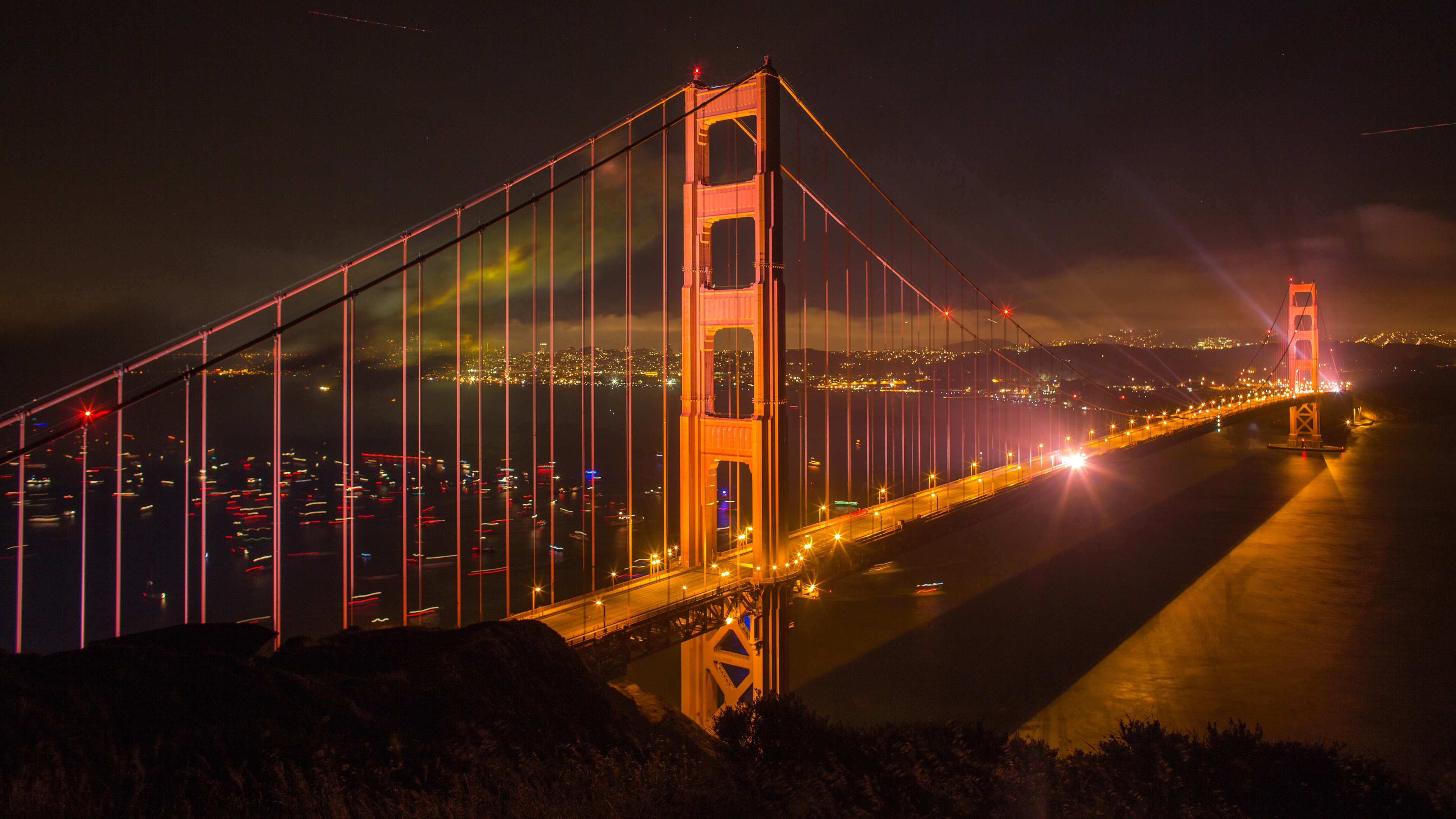 Golden Gate Bridge At Night Wallpapers