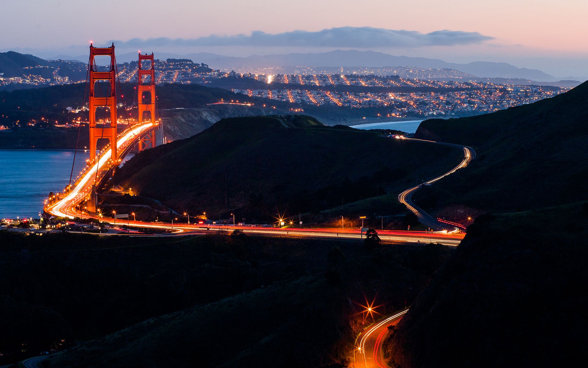 Golden Gate Bridge At Night Wallpapers