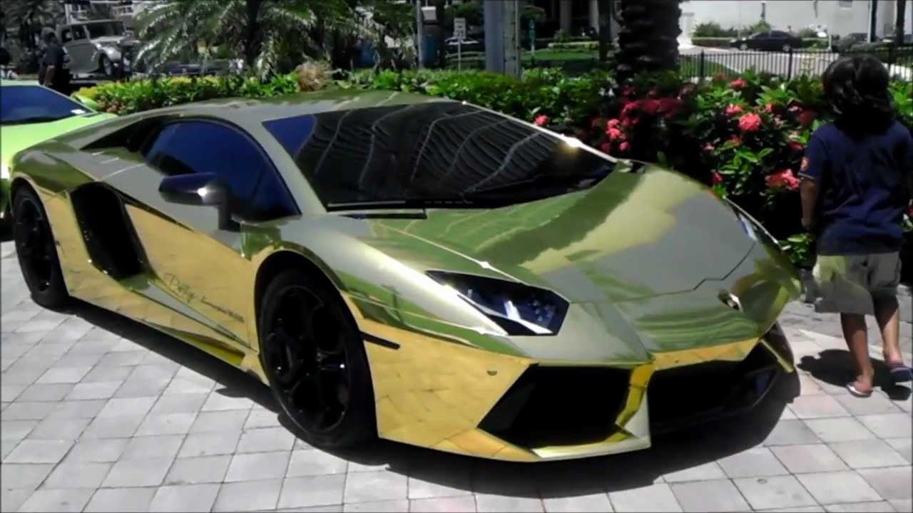 Golden Lamborghini Veneno Wallpapers