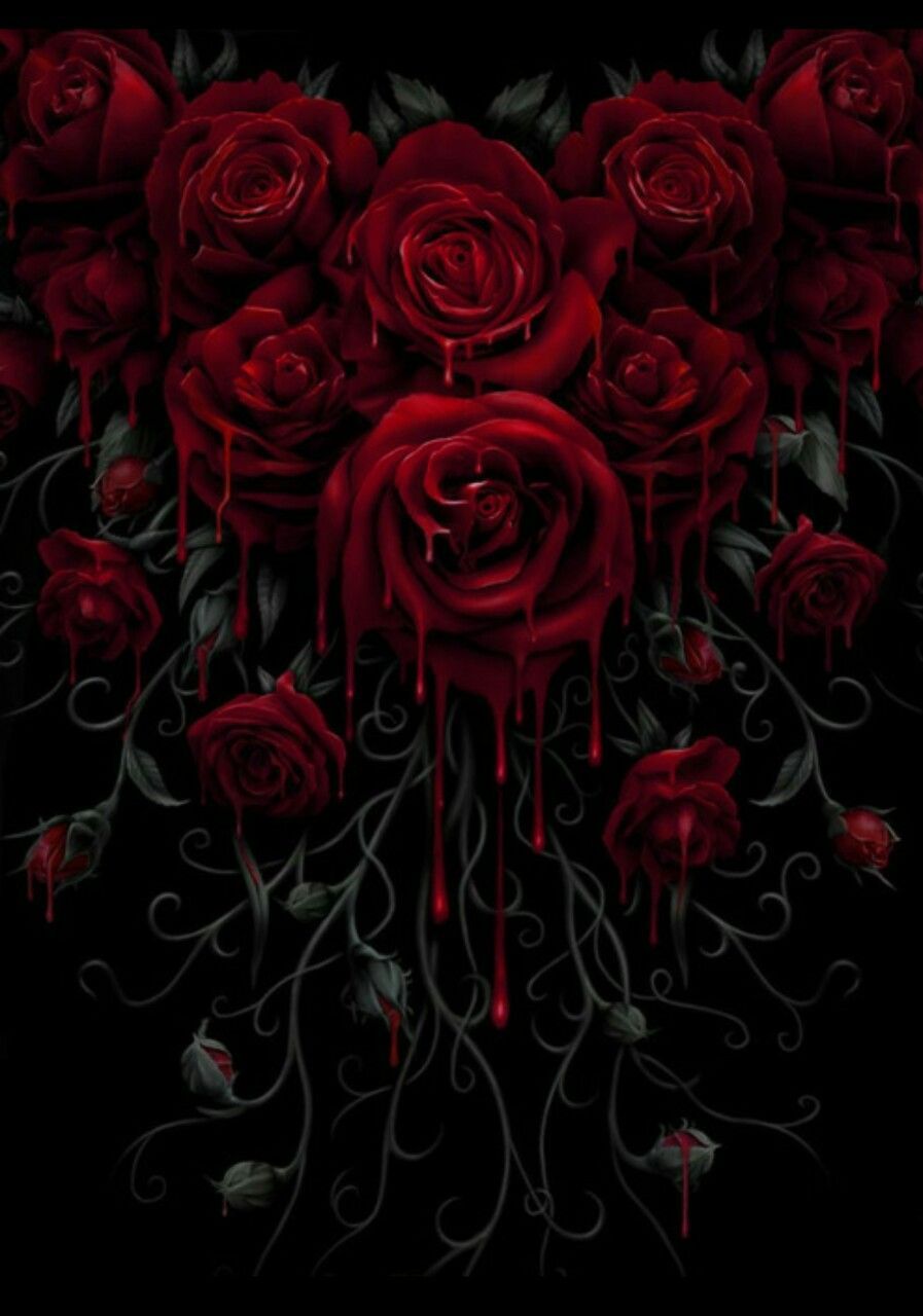 Gothic Black And Red Rose Wallpapers