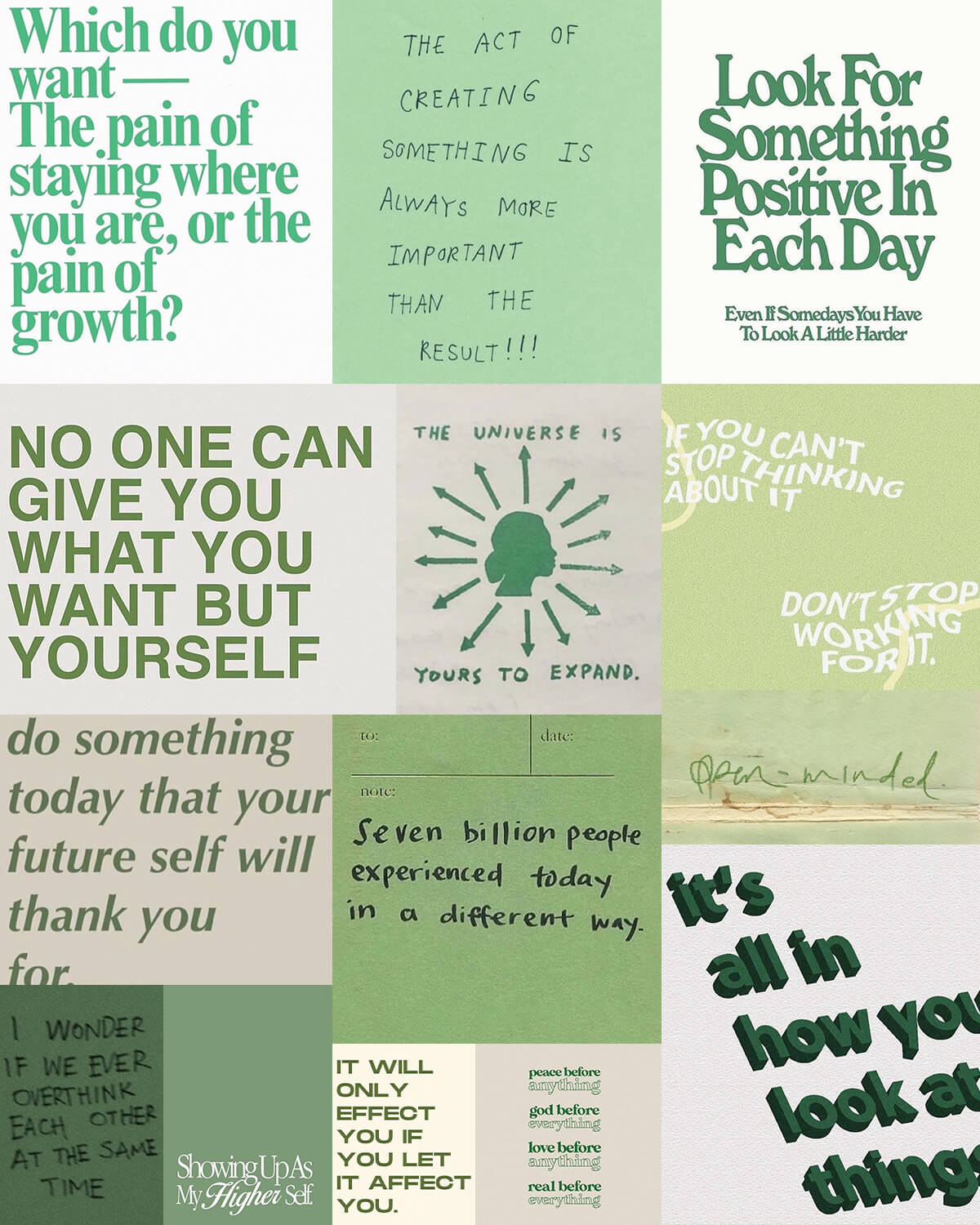 Green Aesthetic Quotes Wallpapers