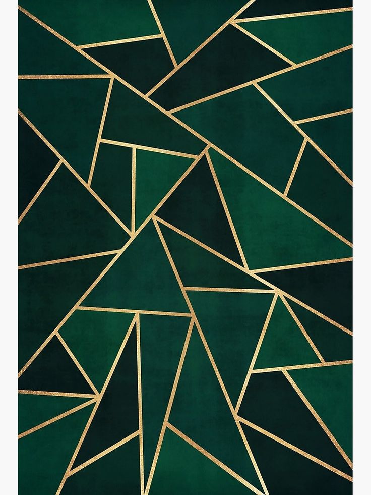 Green And Gold Geometric Wallpapers