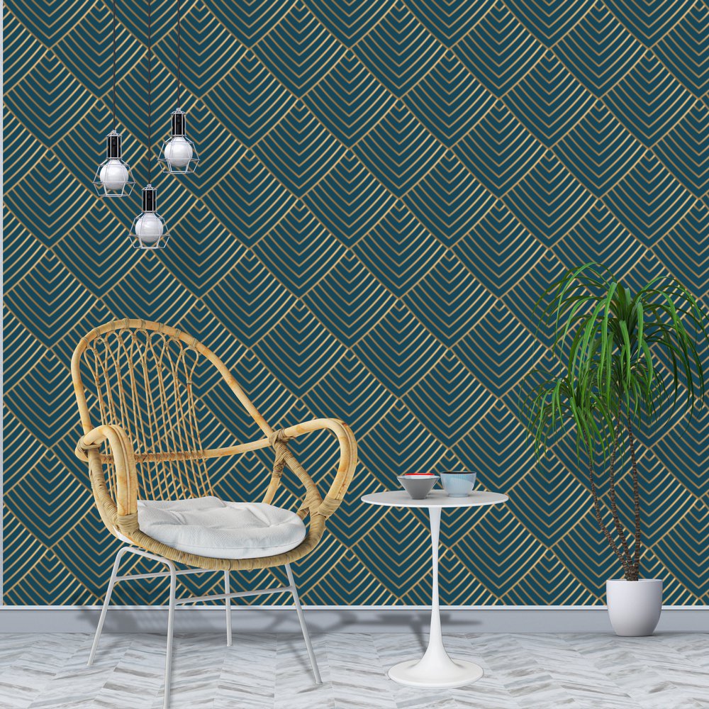Green And Gold Geometric Wallpapers