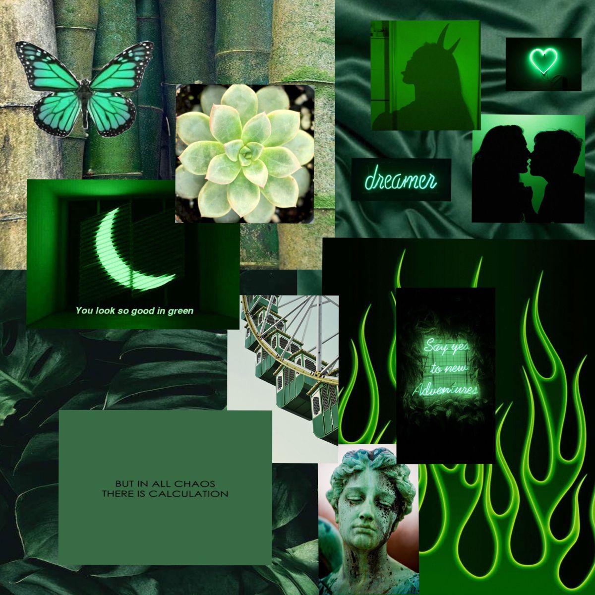 Green Collage Wallpapers