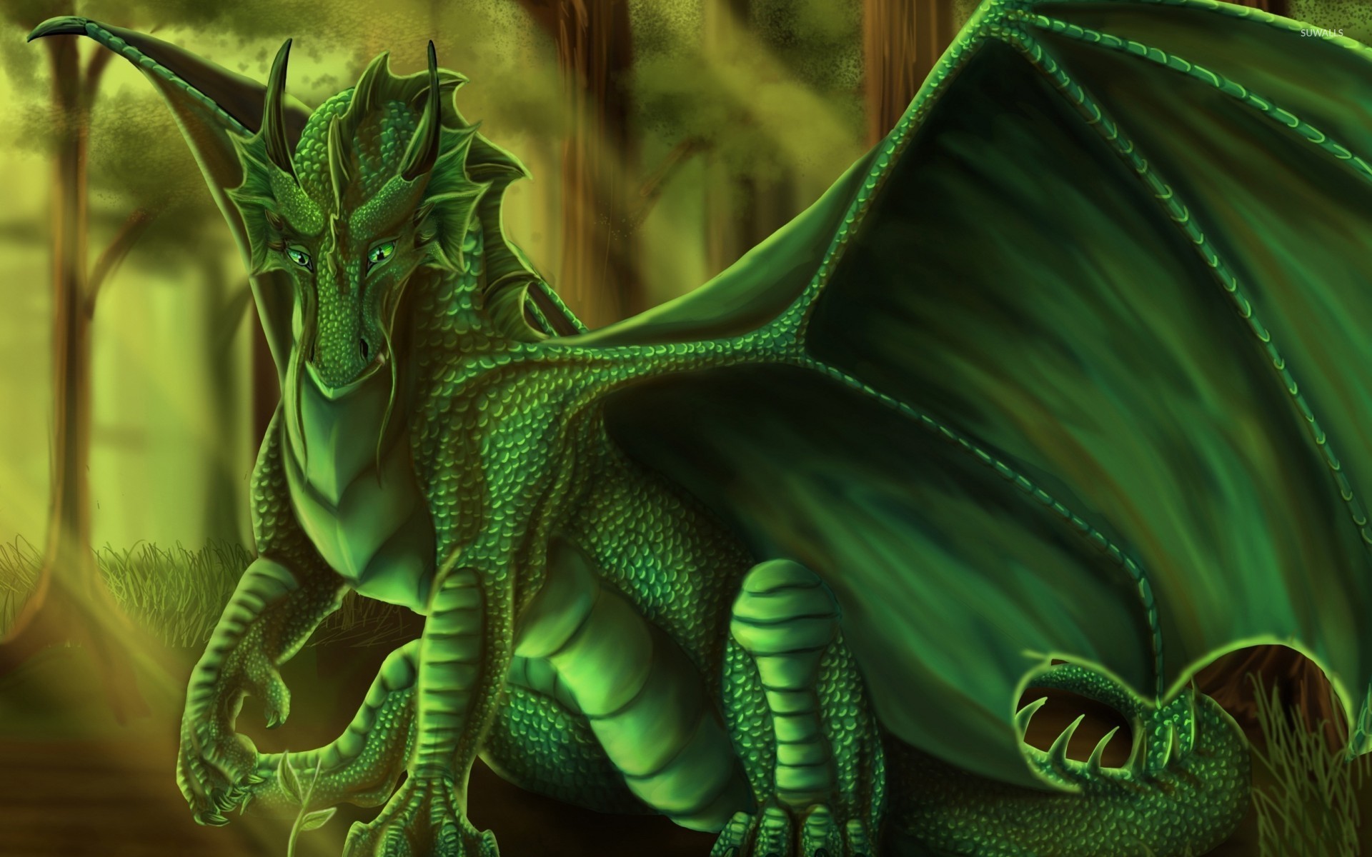 Green Dragon 1920X1080 Wallpapers