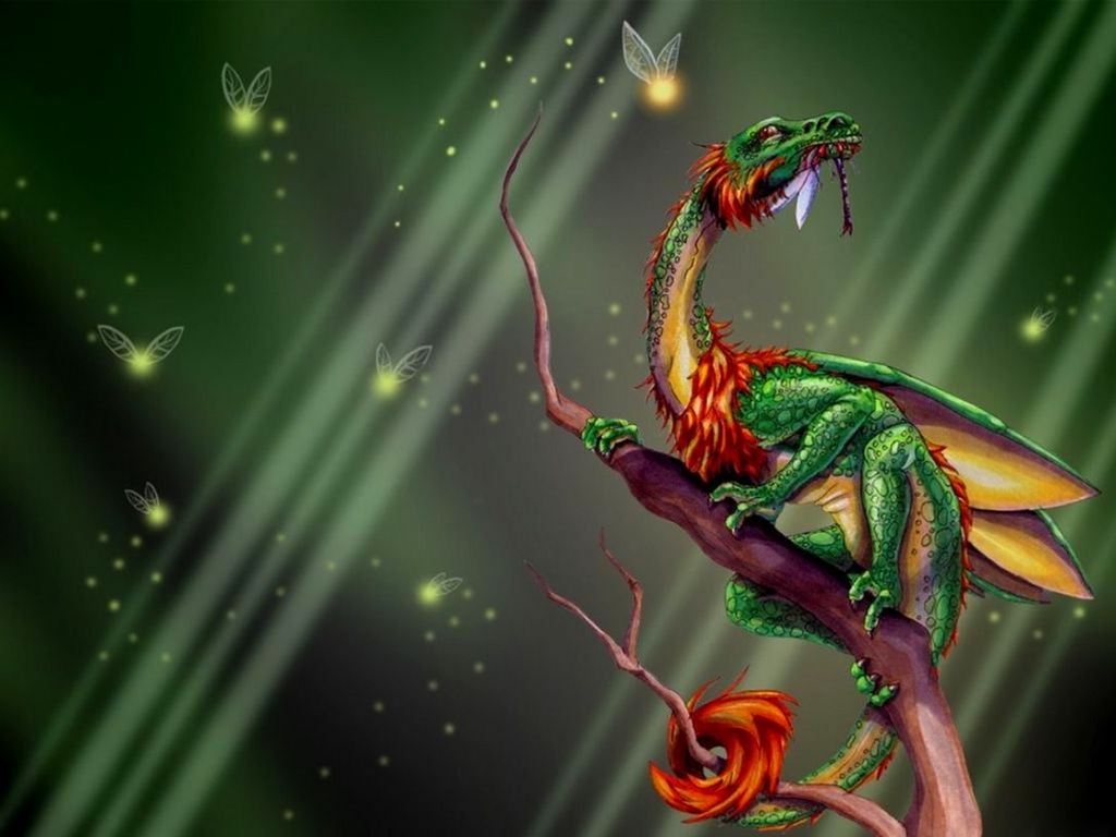 Green Dragon 1920X1080 Wallpapers