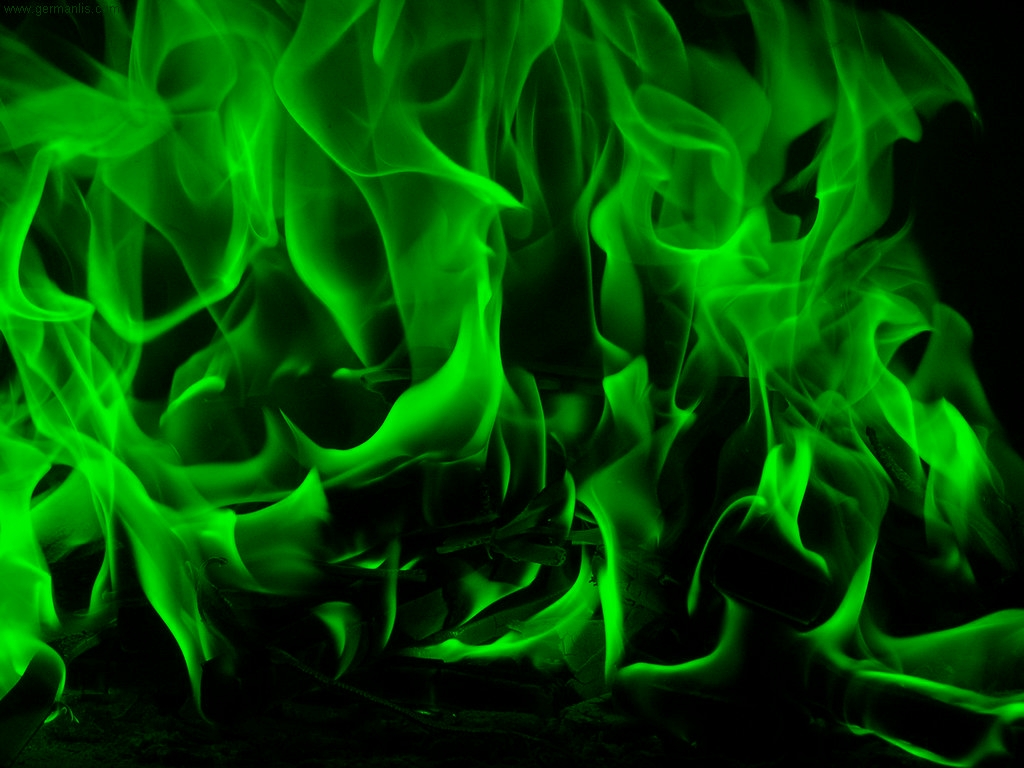 Green Fire Skull Wallpapers