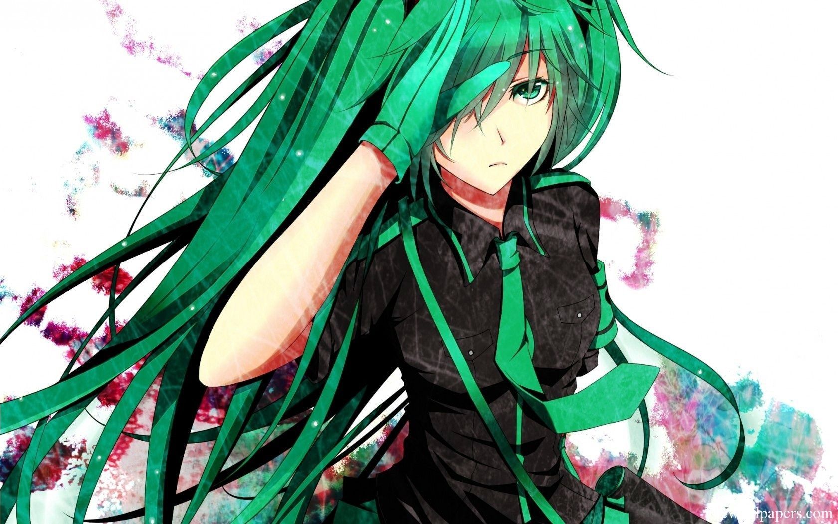 Green Hair Girl Wallpapers