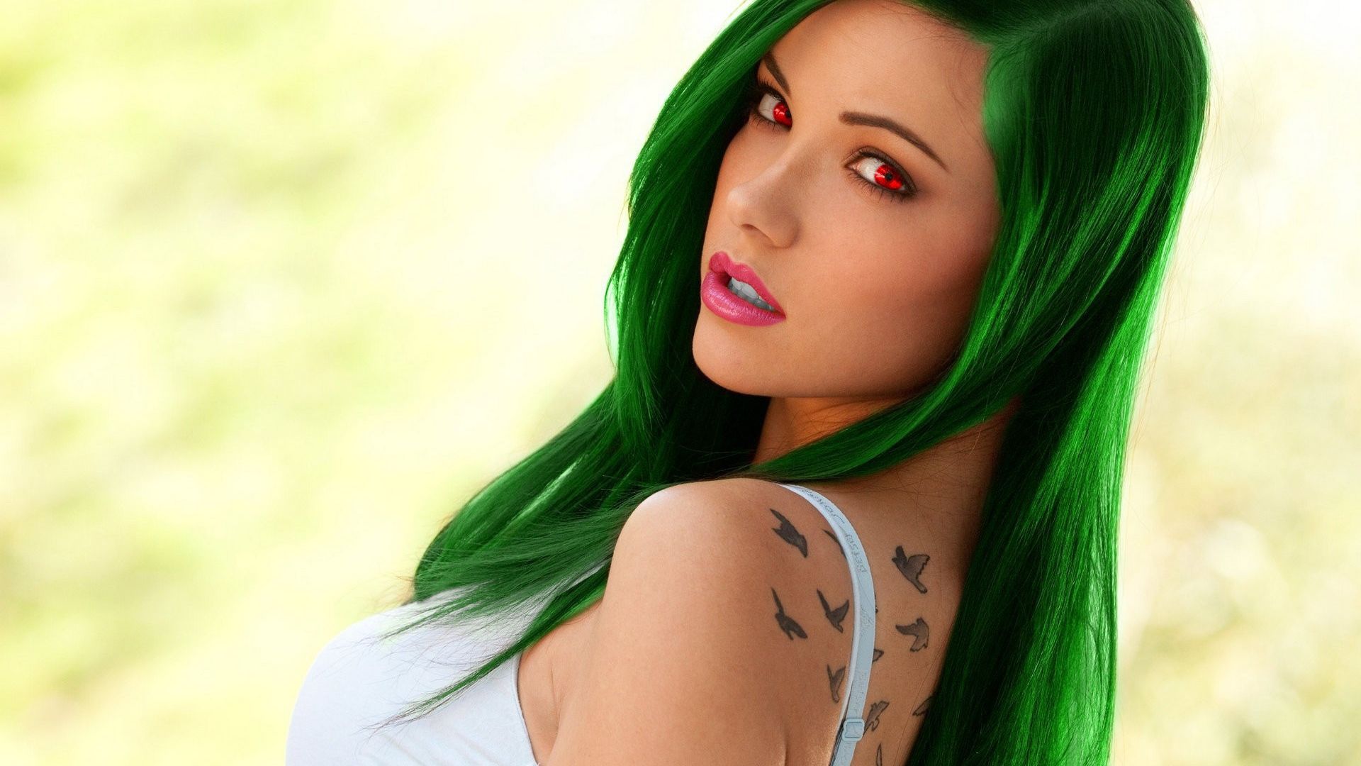 Green Hair Girl Wallpapers