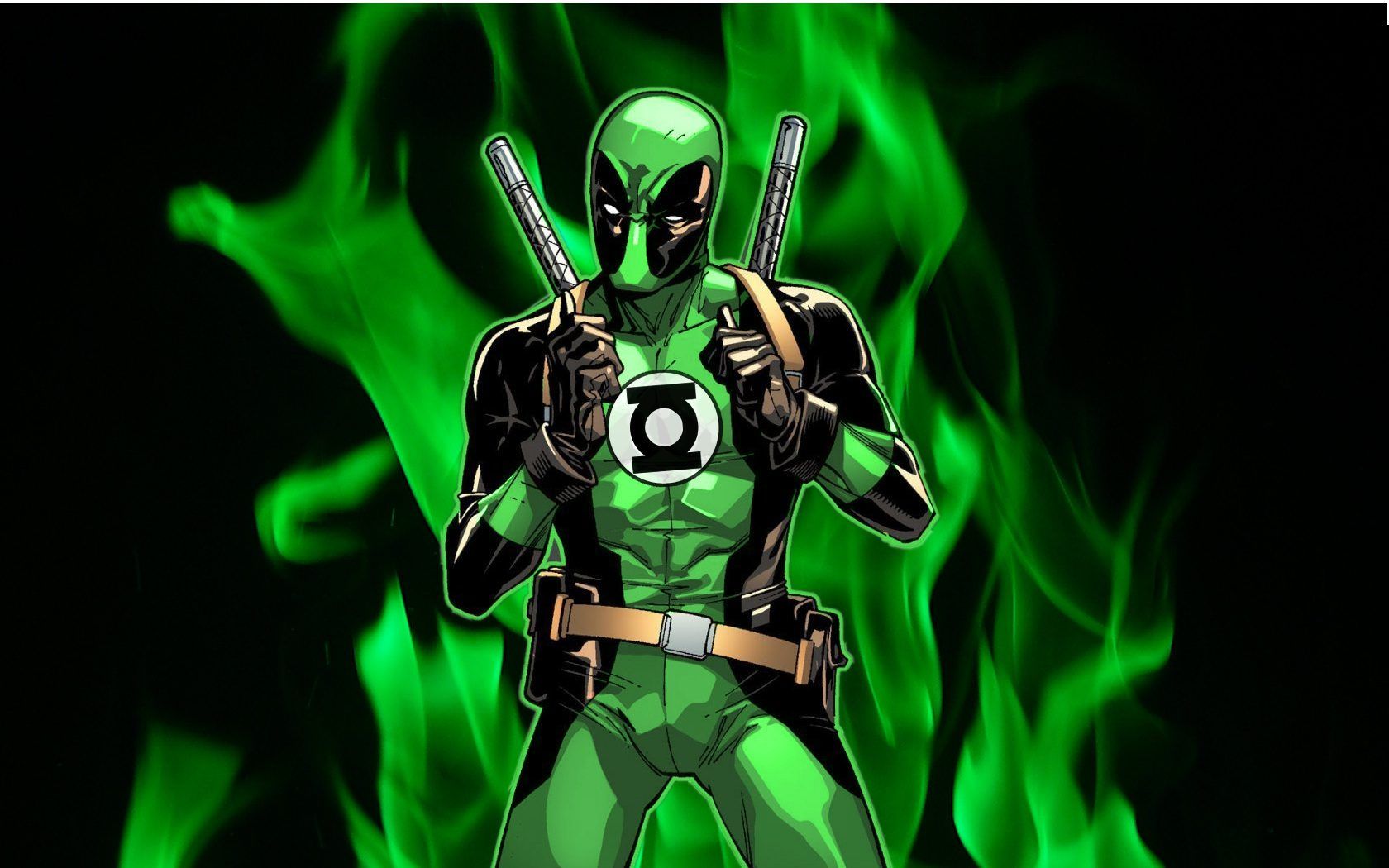 Green Lantern Deadpool Poster Wallpapers