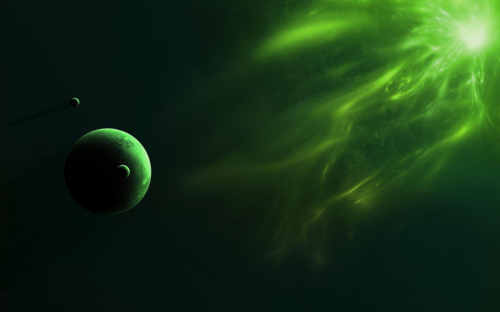 Green Planets In Space Wallpapers