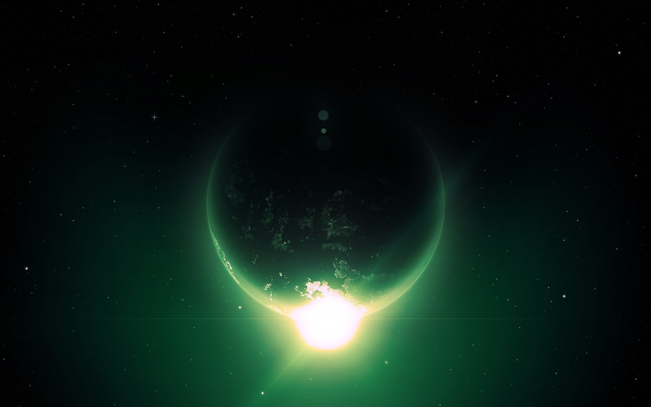 Green Planets In Space Wallpapers