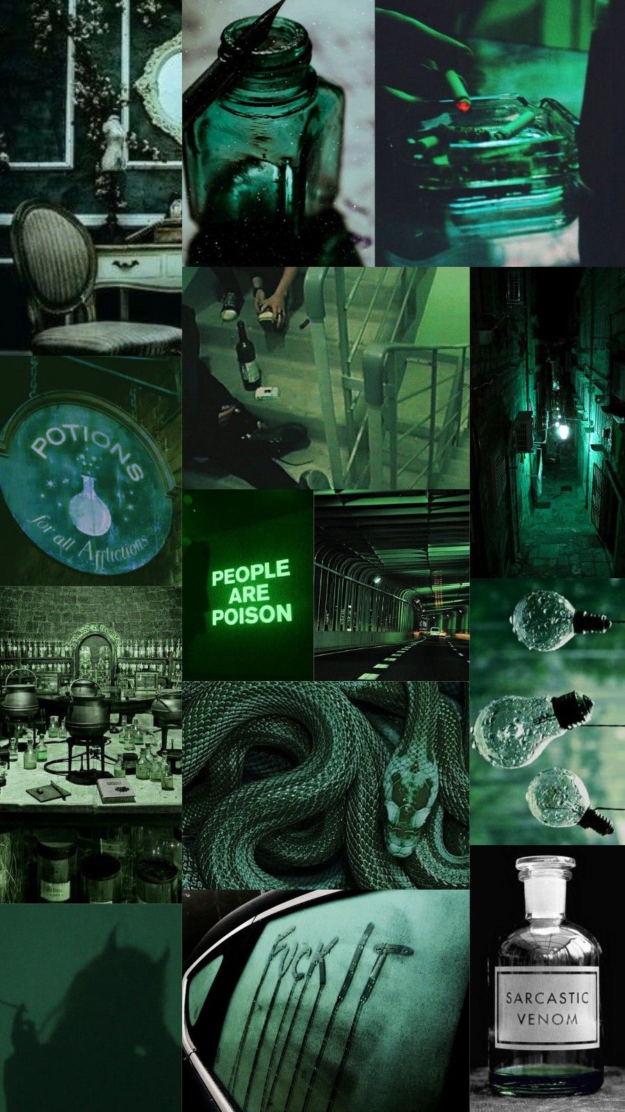 Green Slytherin Aesthetic Wallpapers