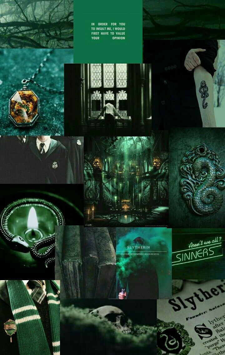 Green Slytherin Aesthetic Wallpapers