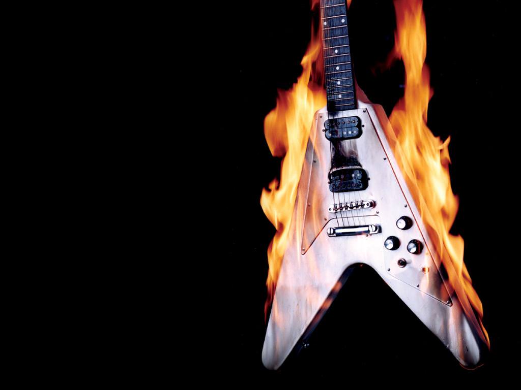 Guitar On Fire Wallpapers