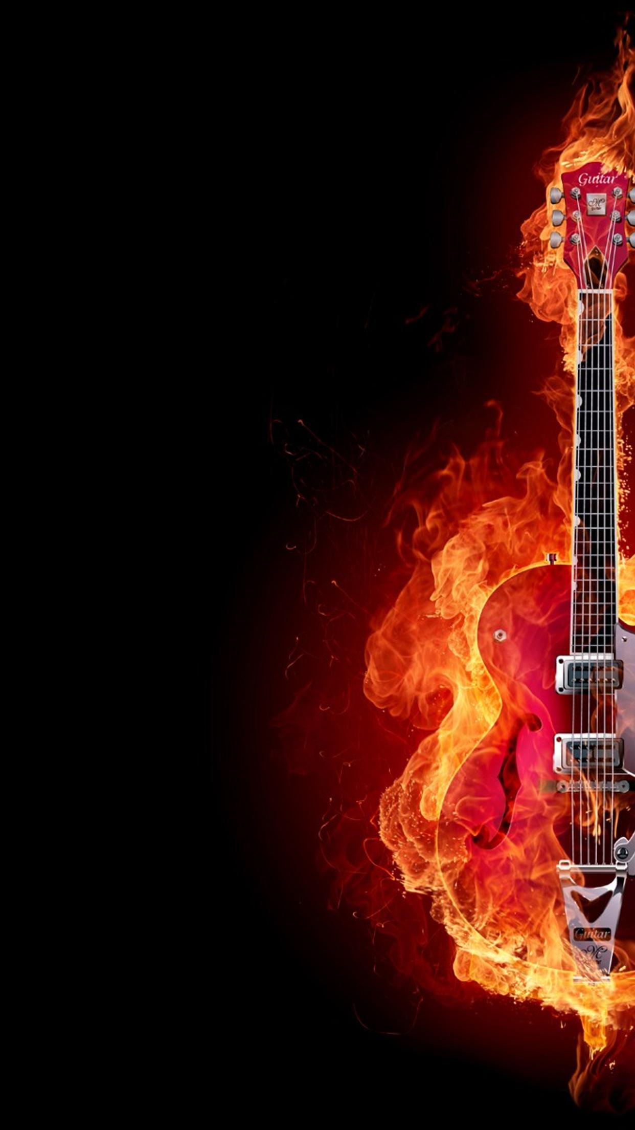 Guitar On Fire Wallpapers