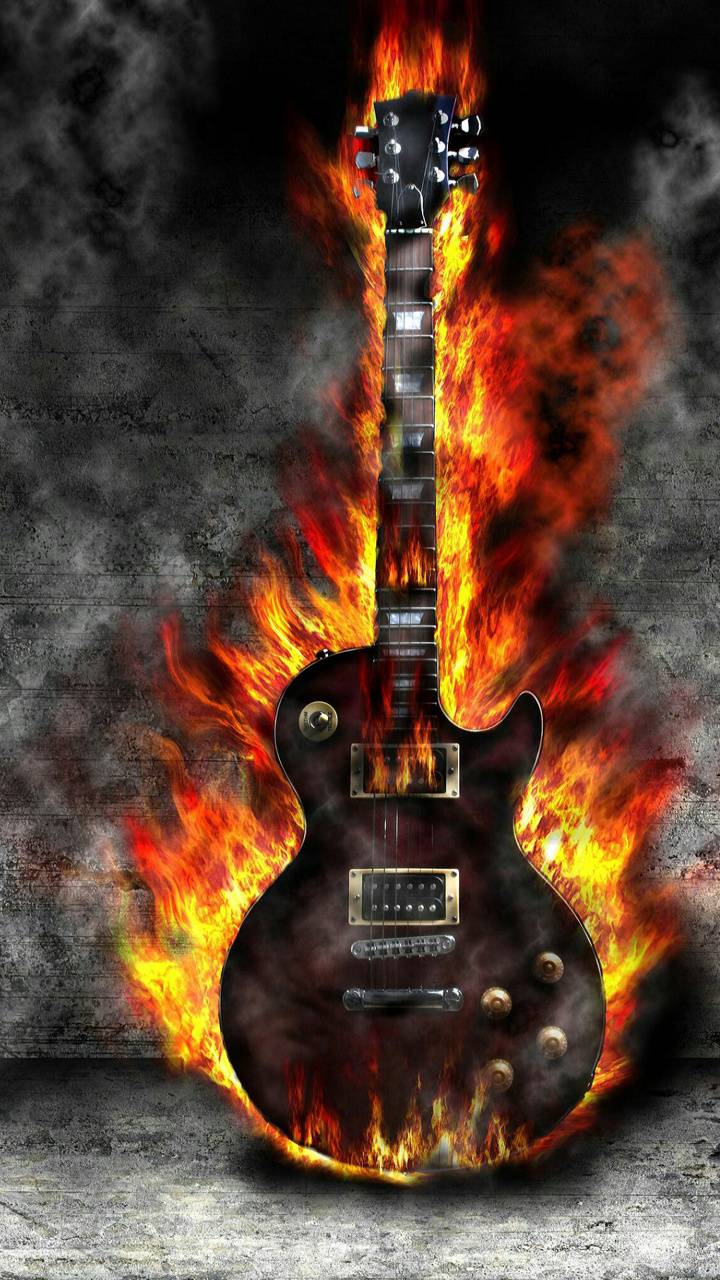 Guitar On Fire Wallpapers