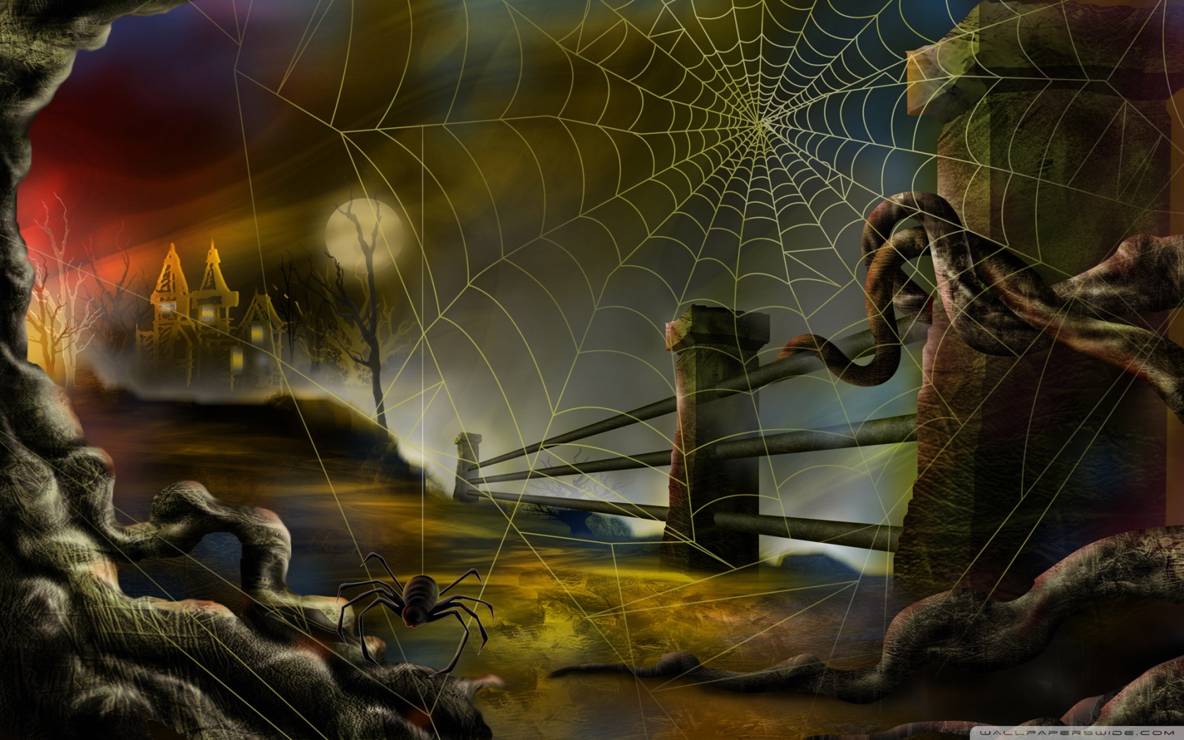 Halloween Spider Web Wallpapers