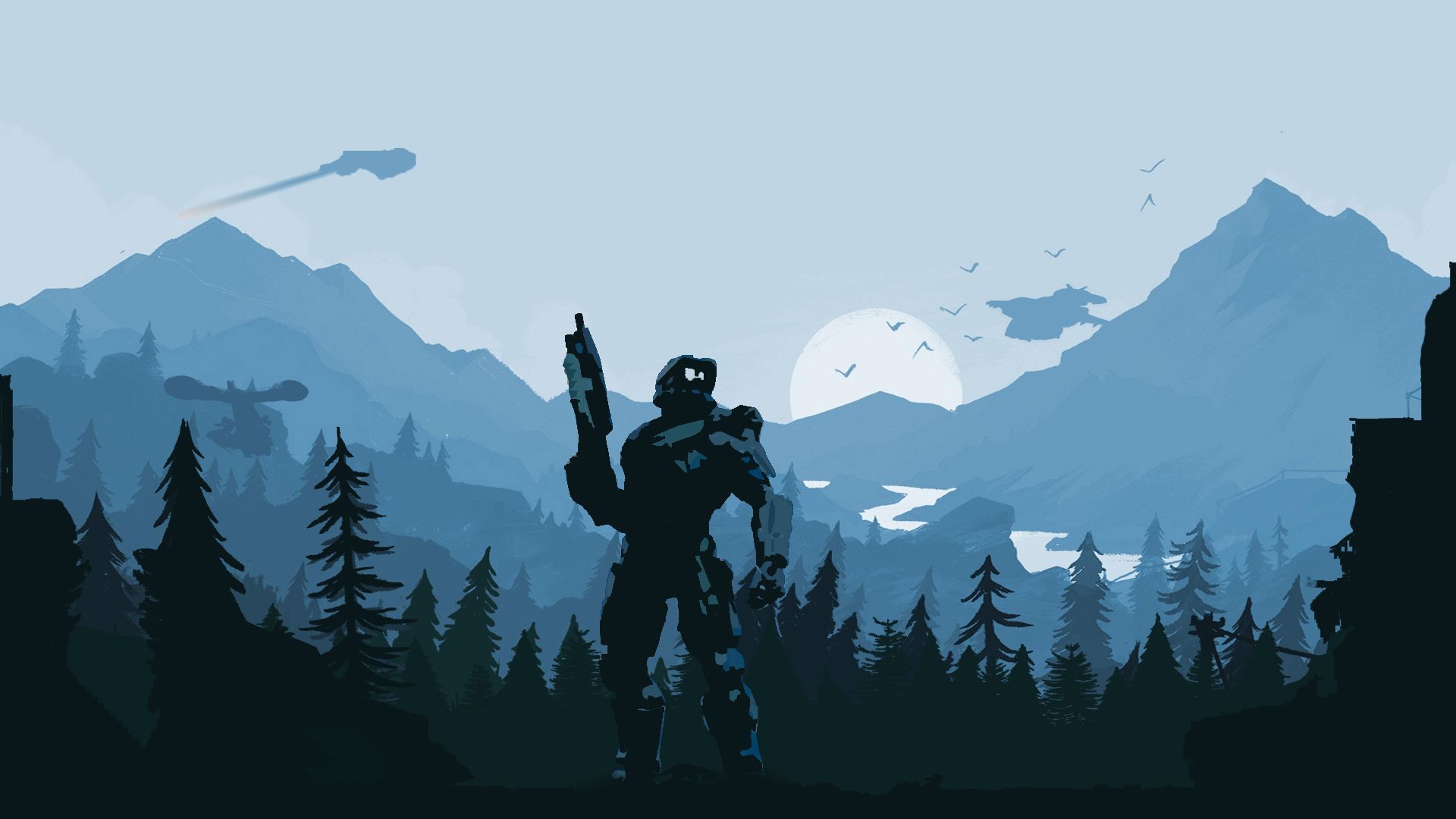 Halo Minimalist Wallpapers