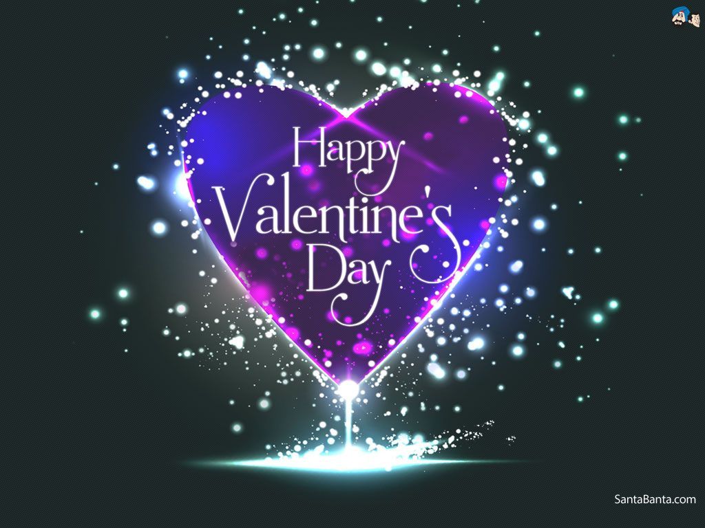 Happy Valentines Day Purple Wallpapers