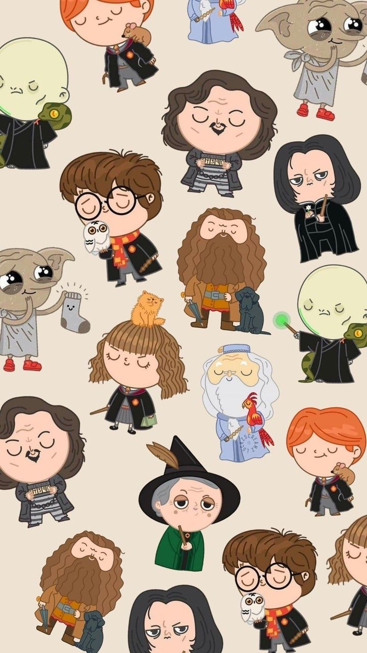 Harry Potter Characters Cartoons Wallpapers