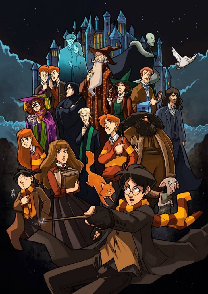 Harry Potter Characters Cartoons Wallpapers